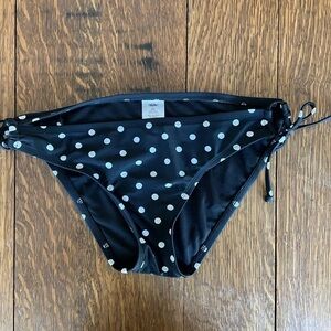 Black and White Polka Bikini Bottoms - Size M